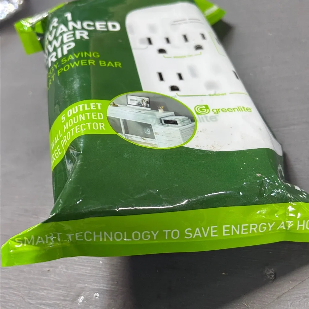 Greenlite 5 Outlet Advanced Power Strip Tier 1 Wall Mount Smart Surge Protector